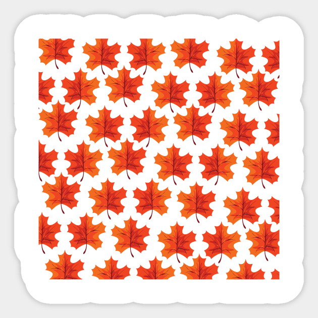 Fall Autumn Pattern Sticker by Ken Adams Store